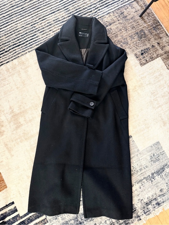 ASOS Jackets & Blazers - ASOS Black Long Trench Coat